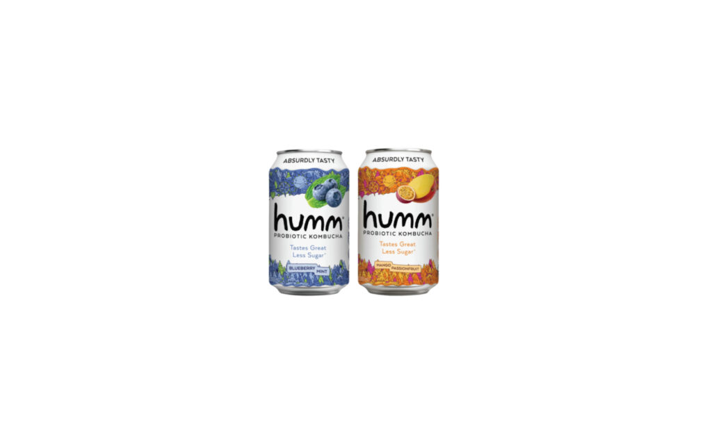 Image of two cans of Humm Organic Kombucha