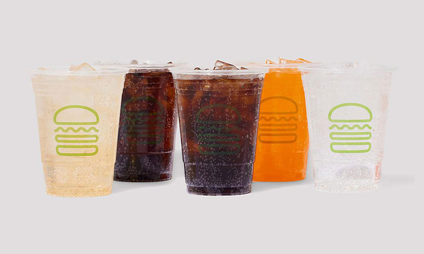 Fountain drinks in Shake Shack branded cups
