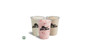 Image of three Shakes from Del Taco