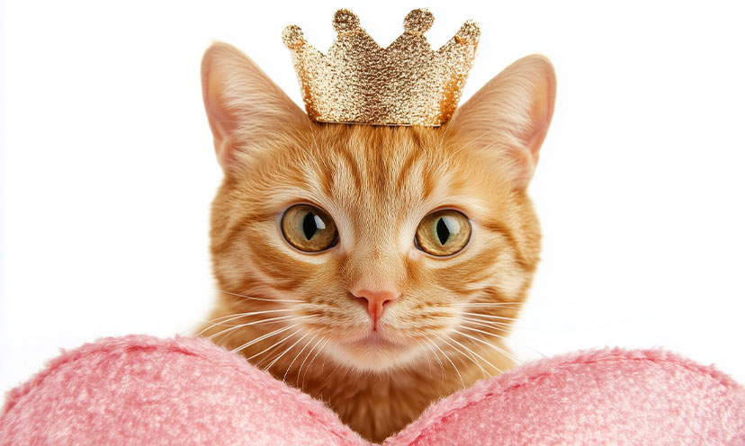 Kitten wearing a crown