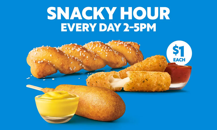 Pretzel twist, mozarella sticks, and a corndog from Sonic
