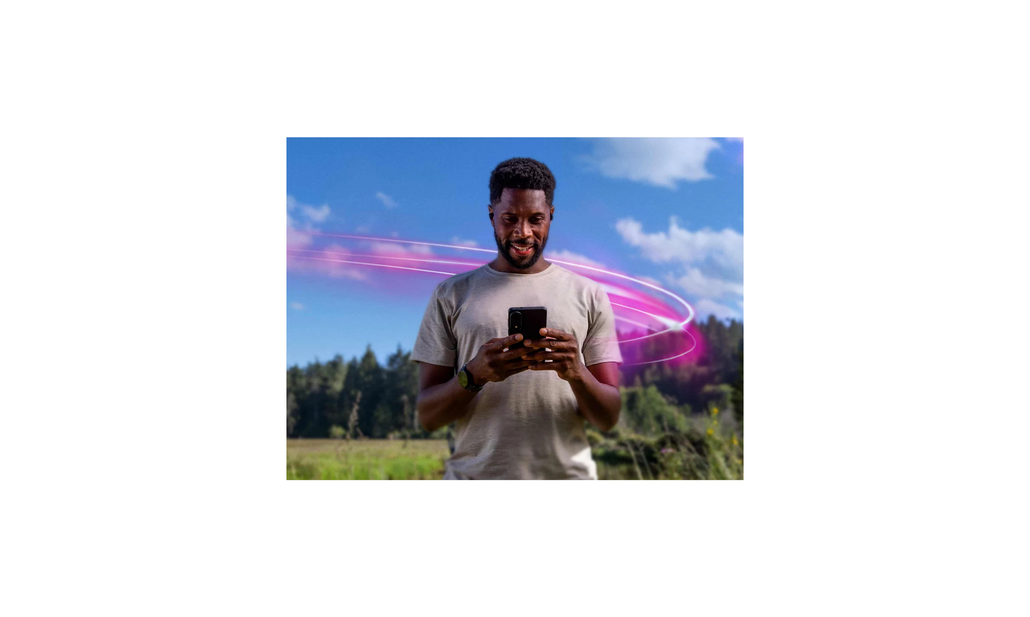 Image of man using T-Mobile